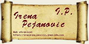 Irena Pejanović vizit kartica